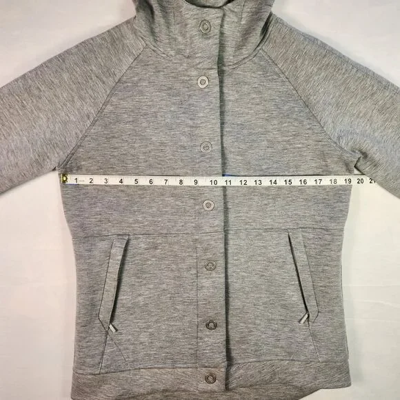 The North Face Jacket Womens Medium Gray Snap Hoodie - Picture 4 of 13